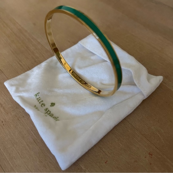 Kate Spade “Stroke of Luck” green enameled bangle - Picture 4 of 6